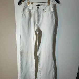 Cambio size 4 white mid-rise/high waist stretch jean.